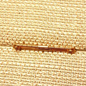 Swank Vintage Gold-Tone Collar Bar with Patent No. 75818 For Men